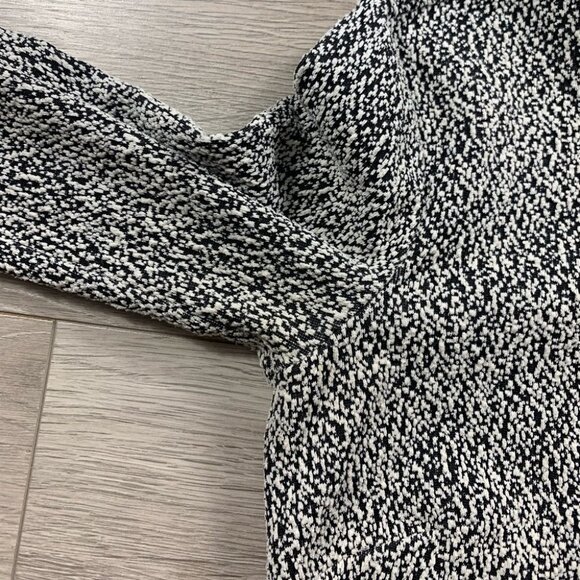 & Other Stories Textured Long Sleeve Black & White Dress - Picture 10 of 13
